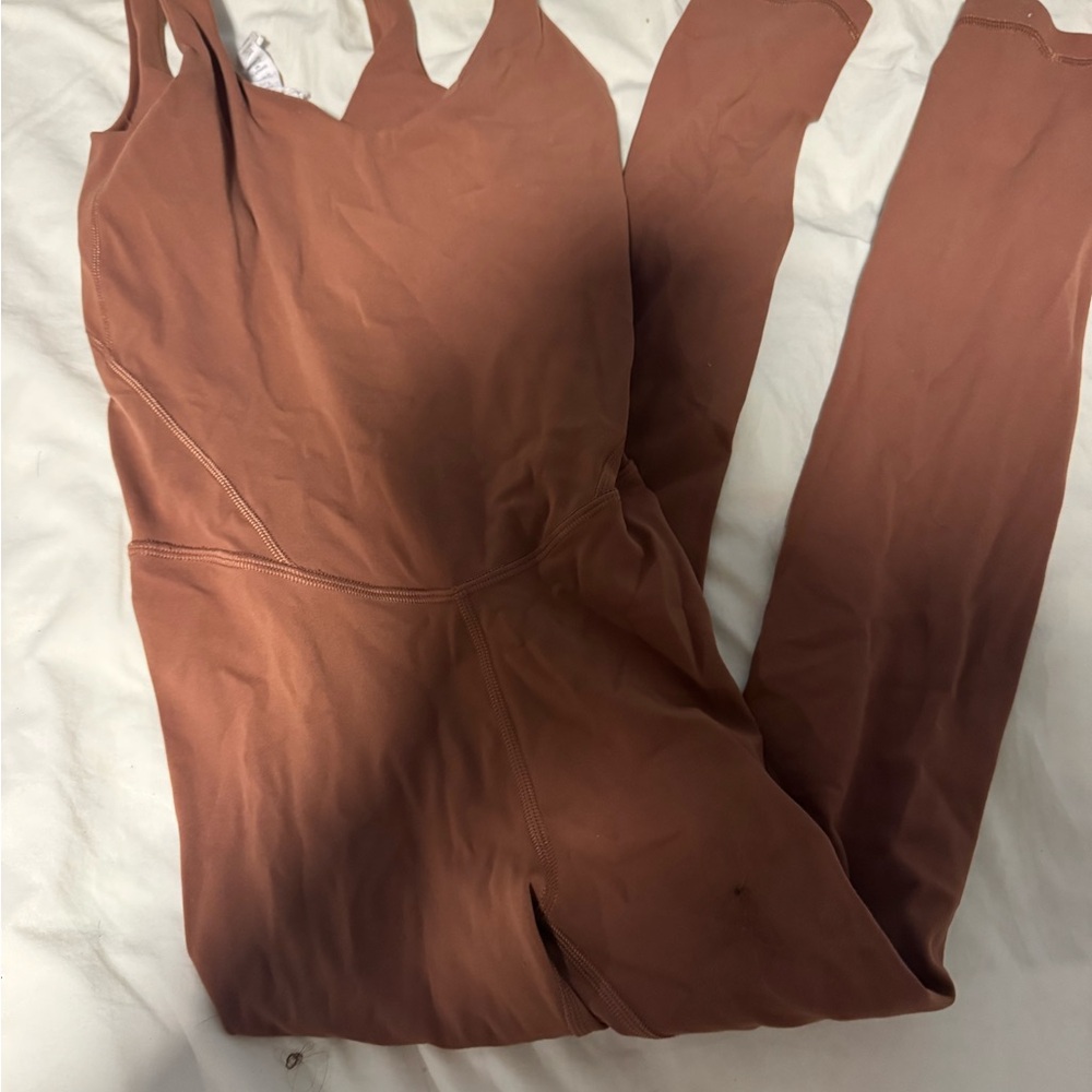 lululemon athletica Rust-Brown One-Piece Jumpsuit
